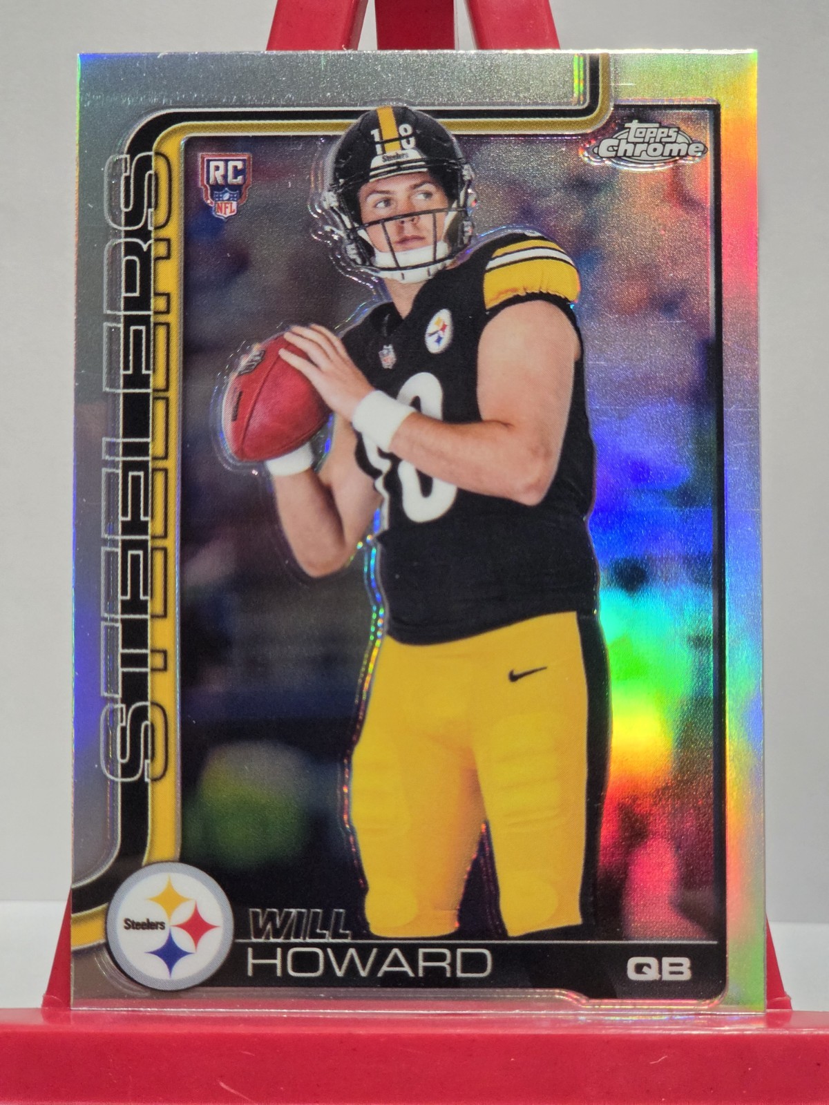 Will Howard #321 Pittsburgh Steelers Rookie QB 2025 Topps Chrome Refractor