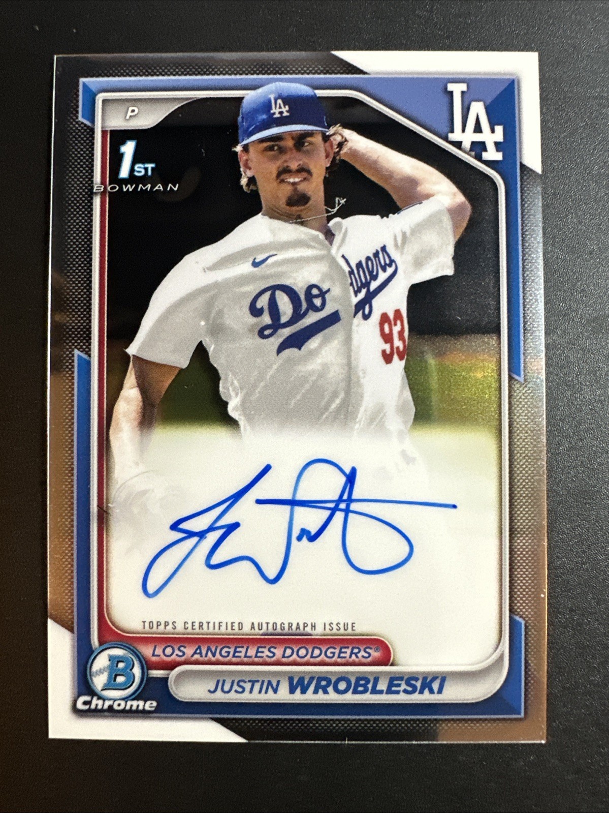 2024 Bowman Chrome Baseball Justin Wrobleski Auto #CPA-JWR Dodgers