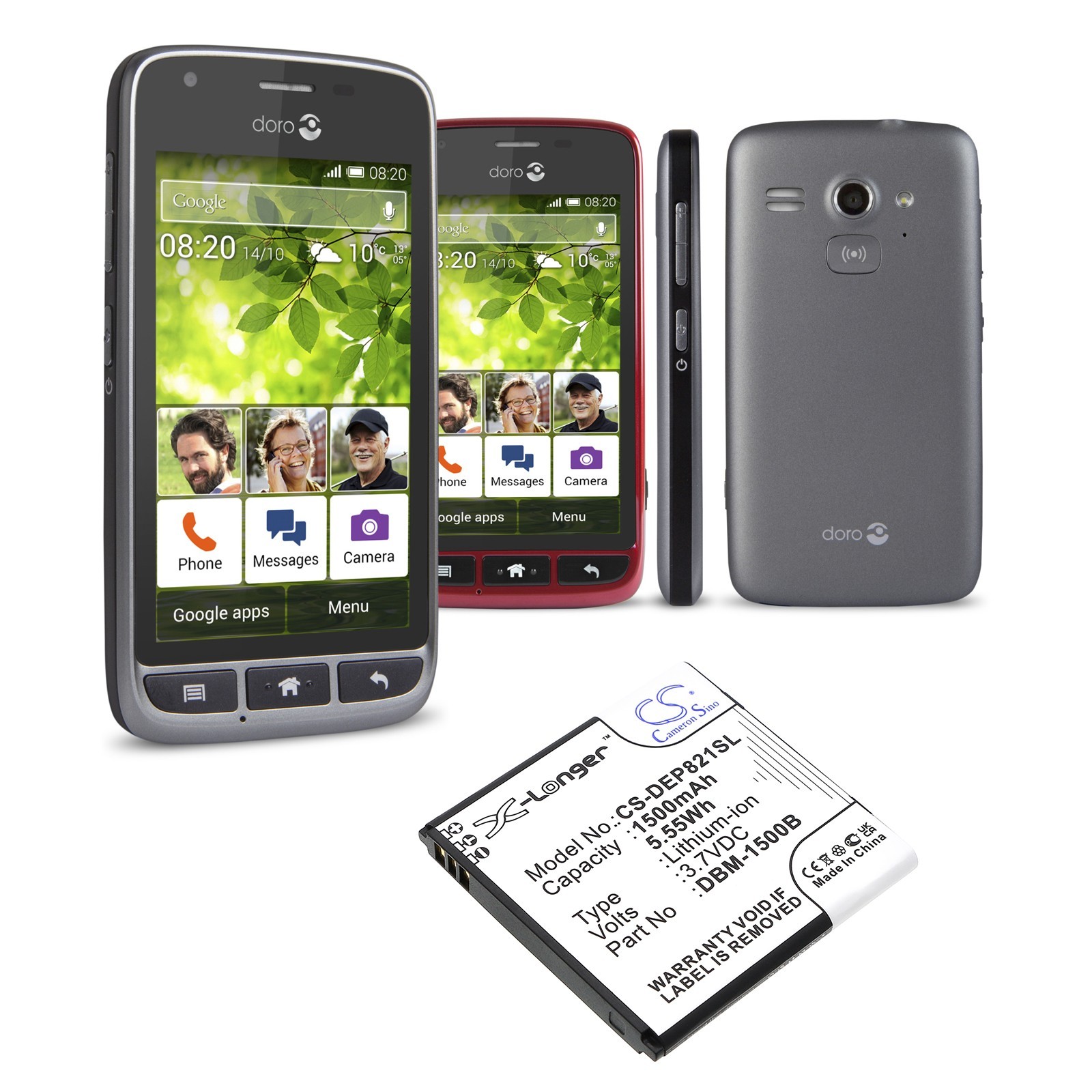 Battery For SECURE 580IUP - 1500mAh Replacement DBM-1500B