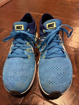 Nike Zoom Flyknit Streak Blue Glow Ghost Green Men's Running Shoes