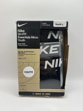 Nike Dri-FIT Essentials Micro Youth Boxer Briefs L Black Gray READ