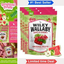 Soft Chewy Licorice Candy 3 Pack 10oz Strawberry Green Apple Watermelon Fruit