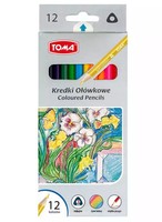 5901133544827 Kredki OłóWkowe TróJkąTne 12 KoloróW Toma Toma