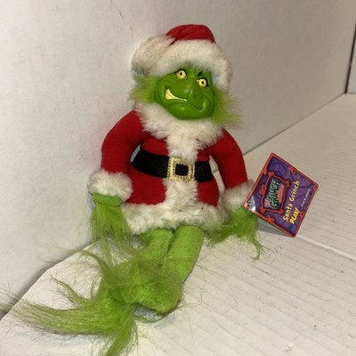 Dr Seuss Grinch Give Back the Holidays Santa Hat Green Plush 12'' 2000 New P1