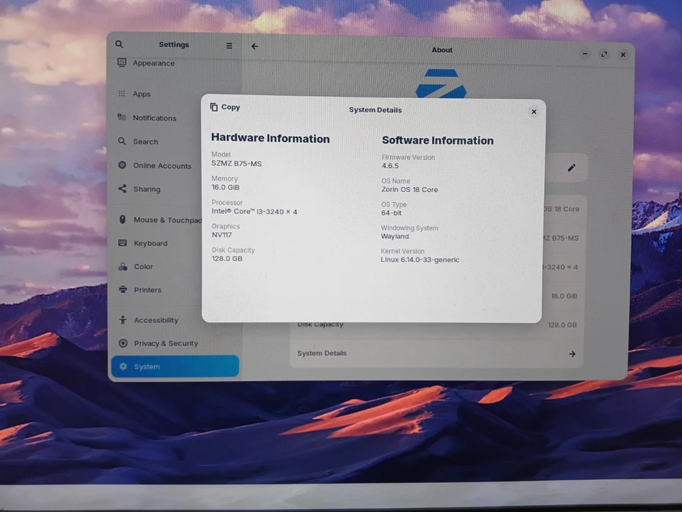Mini itx desktop 16GB DDR3 128 GB NVME GTX 750 - Image 2 of 3