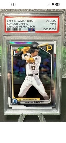 2024 Bowman Chrome Refractor  Konnor Griffin PSA 9