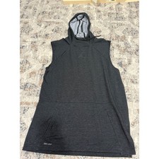 Jordan Dri-FIT Mens Sleeveless Hoodie Charcoal Gray XLT 861555-010 Tall Jumpman