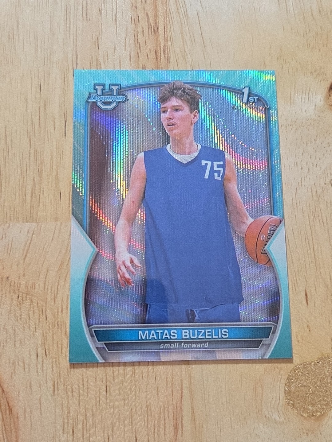 2022-23 Bowman University Chrome MATAS BUZELIS Aqua Wave Refractor /299 1st