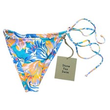NWT Stone Fox Swim River Bikini Bottom - Tropical Lily Print Size Medium