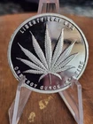 Liberty Leaf Sativa Marijuana Cannabis Coin 1 Troy Oz .999 Fine Silver Round