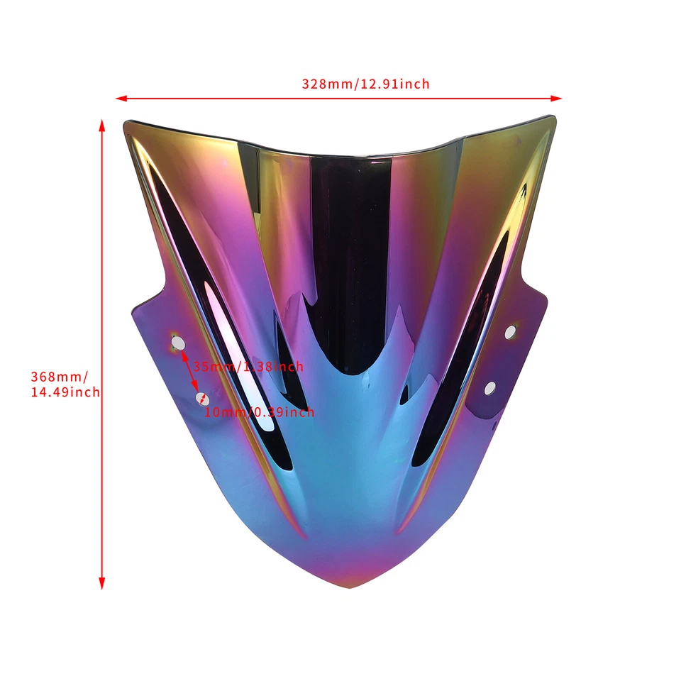 ABS Windscreen Windshield Double Bubble Fits For Kawasaki Ninja 300 250 2017 - Image 3 of 4