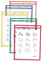 Reusable Dry Erase Pockets, Office Supplies Boards Assorted Colors 10-piece on sale Reusable Dry Erase Pockets, Office Supplies Boards Assorted Colors 10-piece on sale