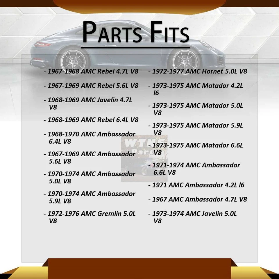 2x Soportes de motor delanteros para AMC Marlin 1967 5,6 L 1973-1975 AMC Matador 6,6 L Foto 2 de 4