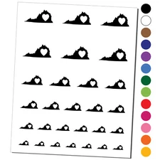Virginia State with Heart Temporary Tattoo Water Resistant Set