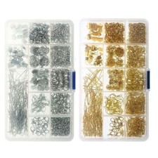 2000pcs Jewelry Making Kit Findings Sterling Beading Repair Tools DIY Earring