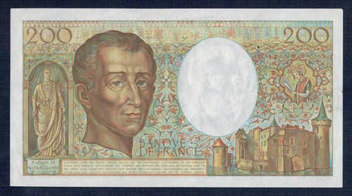 France 200 Francs 1982 Baron De Montesquieu " Fior De Imprimé - Gian 2 - Photo 2 sur 2