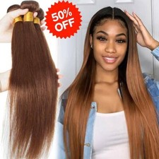 Brazilian 3Bundles 300G Unprocessed Virgin Human Hair Extensions Weave Straight