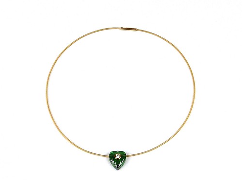 Elegant Necklace - Niessing - Heart Amulet + Brilliant Approx. 0,10ct - 750er - Picture 9 of 9