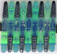 WINMAU VECTA Green Inbetween Polcarbonate/Aluminum Top Dart Shafts: 1 set of 3
