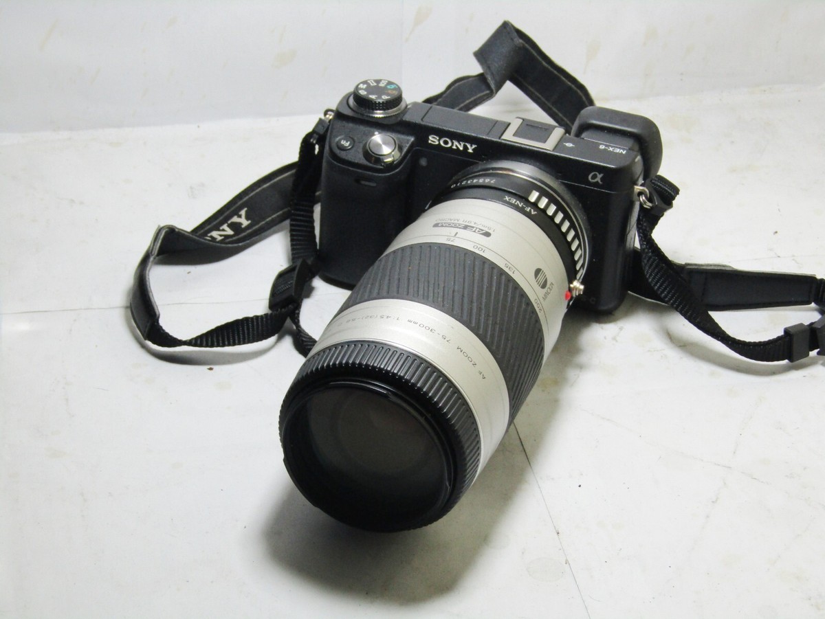 SONY NEX E MOUNT Mirrorless fit 75-300mm 110-450mm lens for