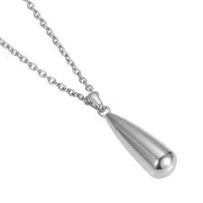 Teardrop Cremation Jewelry For Pet And Human Ashes, Memorial Urn Necklace