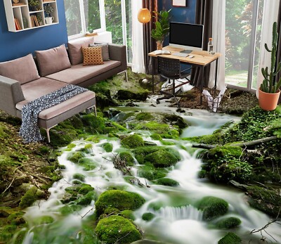 3D River Stones SKE3637 Floor WallPaper Print Decal Epoxy Floor Deco Kay