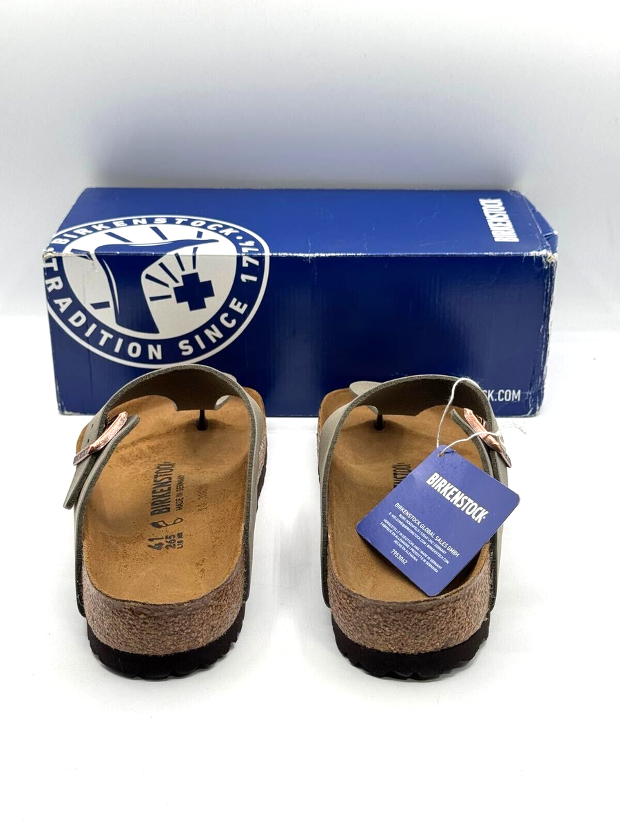 k※※ Birkenstock Gizeh Regular Fit Birko Flor Stone US Men's 8 Women's