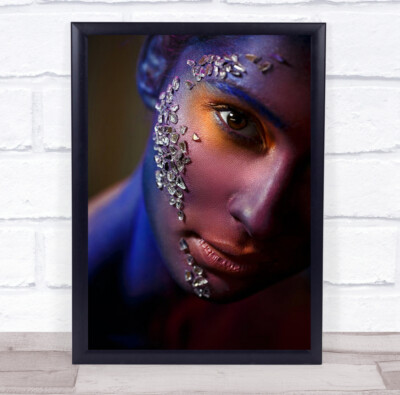 Splitter Portrait Gesicht Augen Look Make Up Make-Up Nase Frau Wandkunstdruck