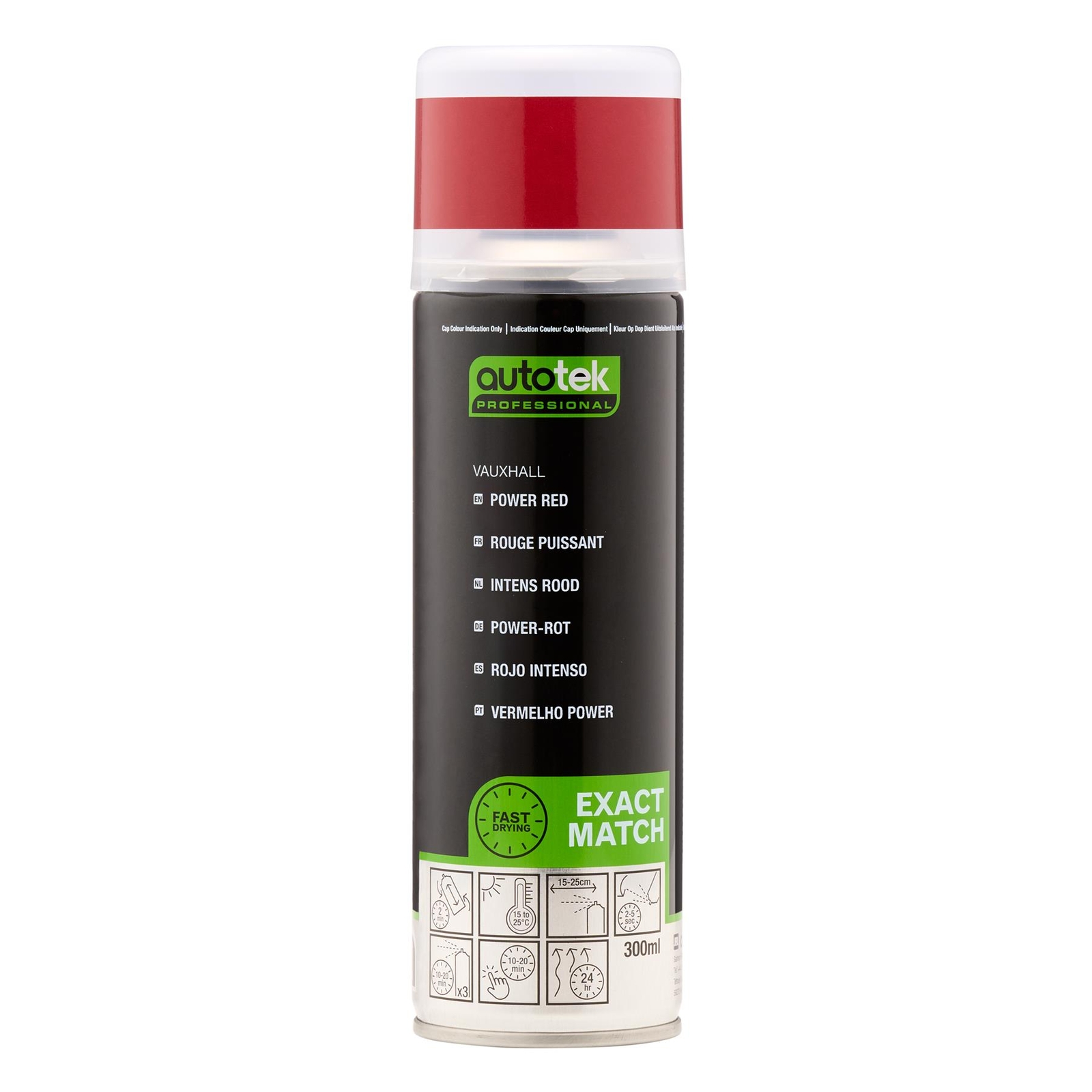 Autotek Vauxhall Power Red Fast Drying High Coverage Aerosol Spray Paint 300mL