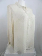 Denim & Co. Size 2X New Stone Swiss Dot Tunic Shirt