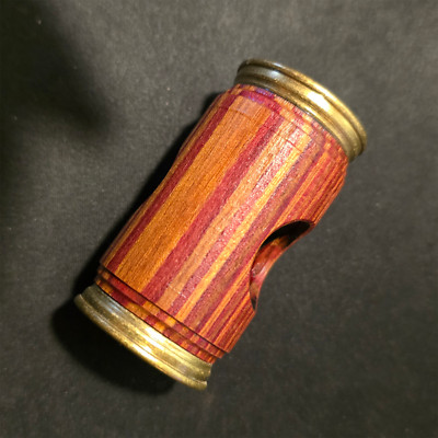 VTG Jealousy Spy Glass Side-Angle Opera Viewer Turned Birch Wood & Solid Brass