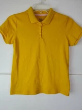 Wonder Nation Girls Yellow Polo Shirt School Uniform L 10-12