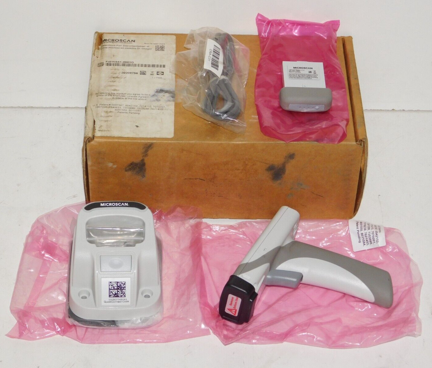 New Omron Microscan FIS-HS51-0001G Wireless 2D Handheld Barcode Scanner Reader
