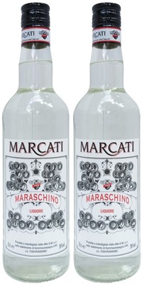 (17,64 /L) MARASCHINO MARCATI (2 X 0,7 L) - süßer italienischer Likör 24 % Vol. 