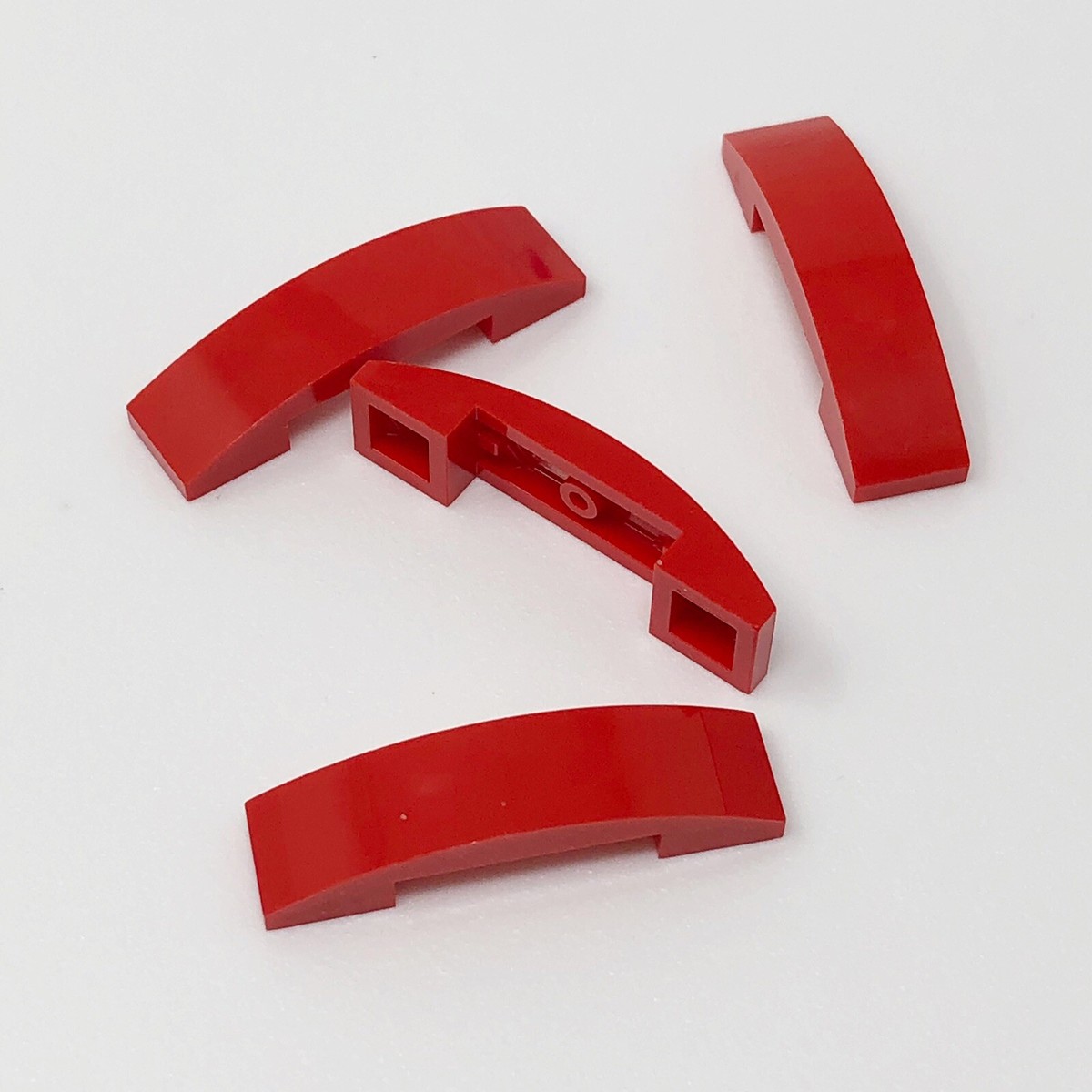 93273 LEGO Parts Slope Curved 4x1 Double No Studs RED (4) | eBay