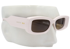 New Gucci Rectangular Ivory Brown Women Sunglasses GG1528S 003 53 570