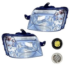 FARI FIAT PANDA 169 PROIETTORI FANALI 2003>2009 CONNETTORE GIALLO / BIANCO DX SX