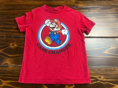 Old Navy Shirt, Boy's Size Medium, Red, Short Sleeve, GAME CHANGER