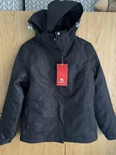 Camel Crown Black Womens Winter Jacket With Detachable Inner Lining UK Medium