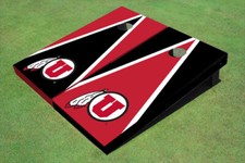 University Of Utah 'U' Alternating Triangle Custom Cornhole Board