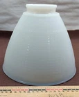 Vintage Opaline Milk Glass Lamp Light Diffuser Torchiere Waffle - 6"