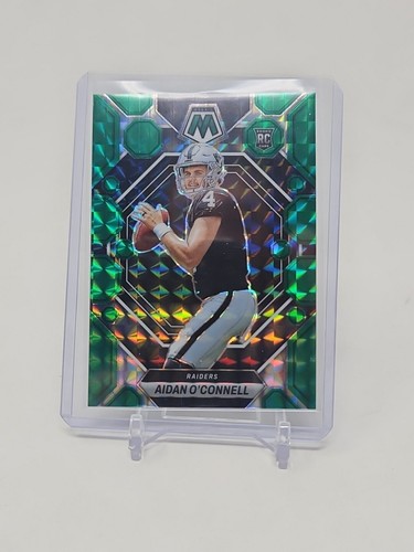 2023 Panini Mosaic Aidan O'Connell Verde Prizm Rookie RC #281 Raiders - Foto 3 di 4