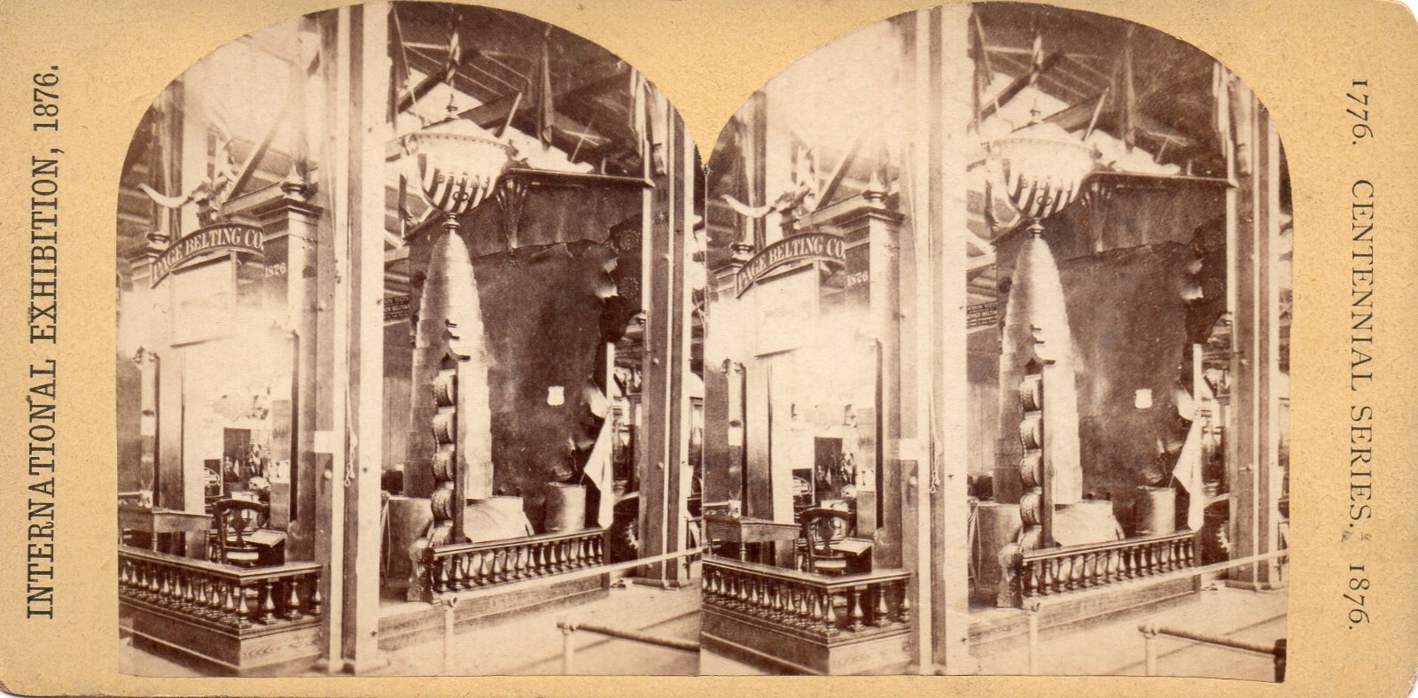 1876 Centennial Expo, Page Belting Co. Stereoview Photo eBay