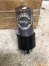 Tungsram round plate 6SN7 tube, Made in Gt. Britain