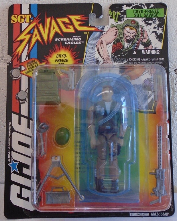 Sgt Savage GI Joe with Cryo-Freeze Chamber by Hasbro Screaming Eagles Joe Kubert Toy