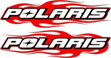 Polaris Snowmobile Red Flame 2 Sticker Decal Set 2.5 X 10 Each Polaris Snowmobile Red Flame 2 Sticker Decal Set 2.5 X 10 Each