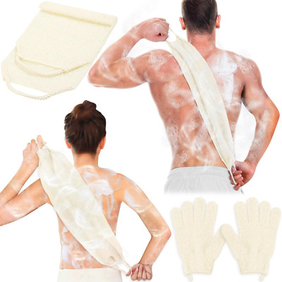Peeling Back Scrubber Badehandschuhe Set, Peeling Duschtuch Mit Duschhandschuhen