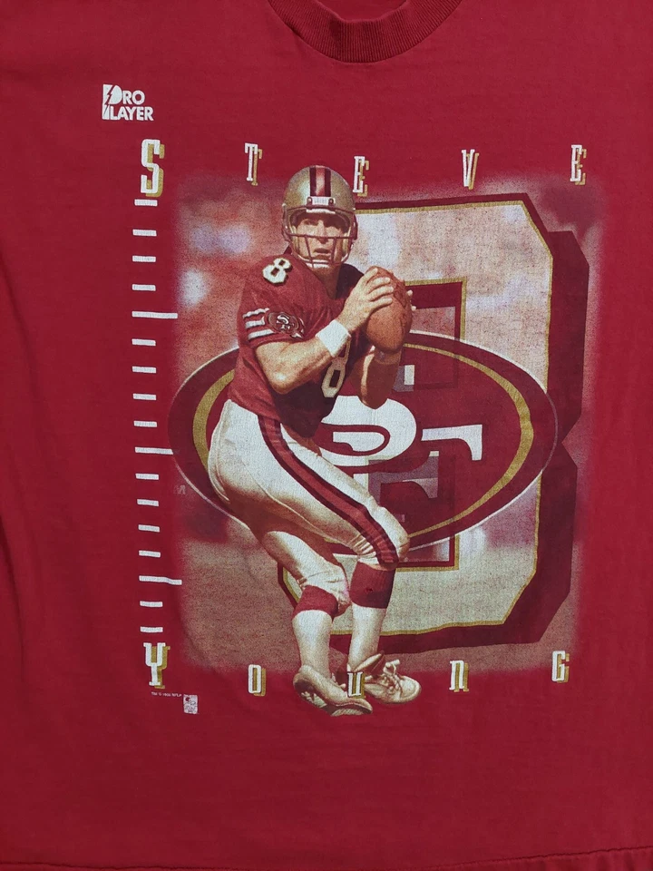 Camiseta De Colección Jugador Profesional Para Hombres XL 1996 STEVE YOUNG San Francisco 49ers NFL *LEER* Foto 3 de 4