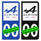 Alpine license plate sticker - carbon-style