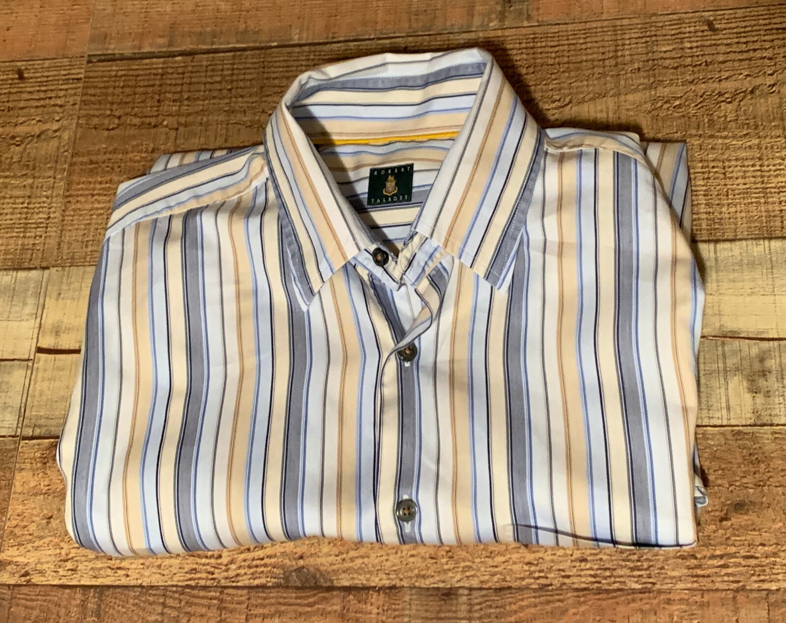 Robert Talbott Multi Color Striped 100 % Cotton D… - image 3